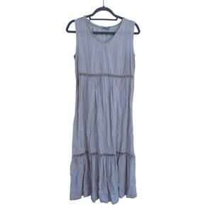 Valentina Naldi Linen Dress, Made in Italy, Oat‎ Flax Color, Sz S
